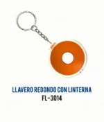 LLAVERO REDONDO CON LINTERNA - Imagen 3