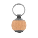 LLAVERO METALICO REDONDO MADERA