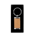 LLAVERO METALICO RECTANGULAR MADERA - Imagen 2