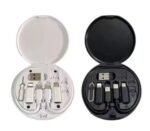 Set de cable cargador 5 en 1 con porta celular