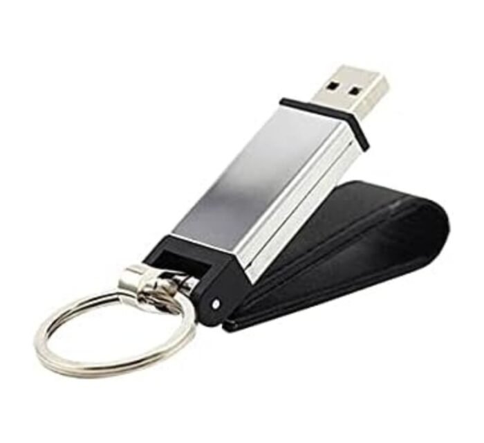 memoria usb de cuerina y metal