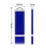 usb de metal color azul