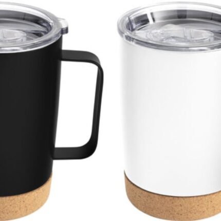 taza de metal con base corcho peru